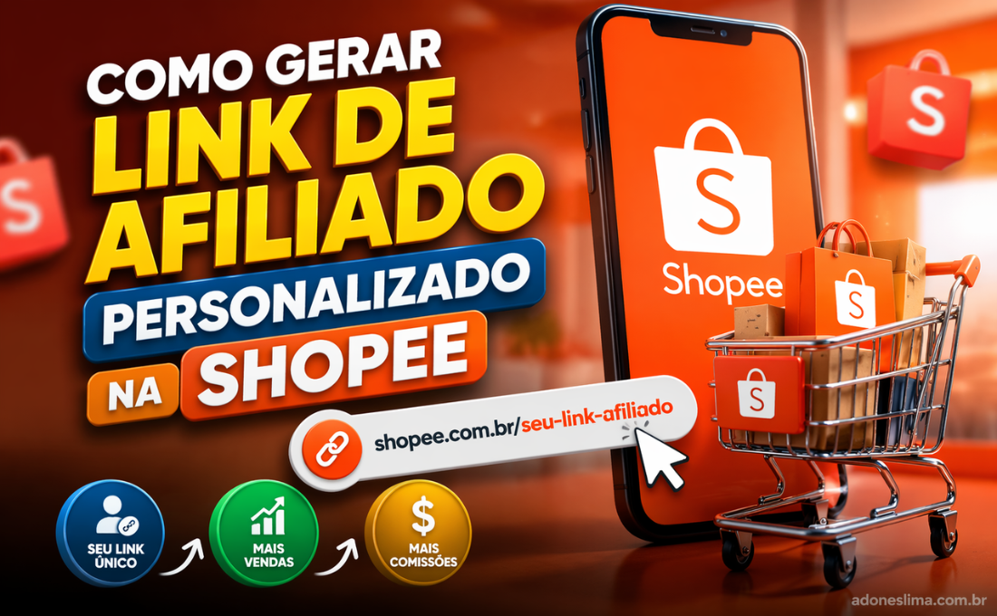 Como Gerar Link de Afiliado Personalizado na Shopee Como Gerar Link de Afiliado Personalizado na Shopee