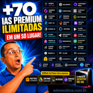 +70 IAs Premium Ilimitadas em um só lugar!
