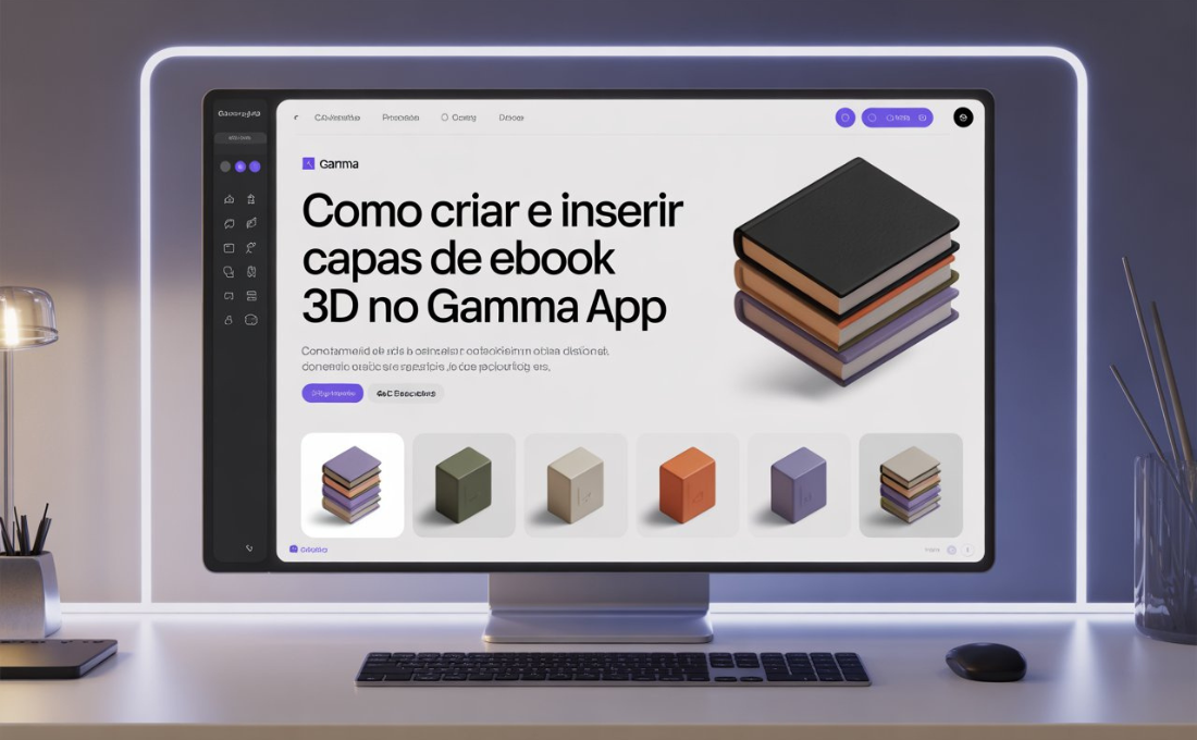 Como Criar e Inserir Capas de Ebook 3D no GAMMA APP