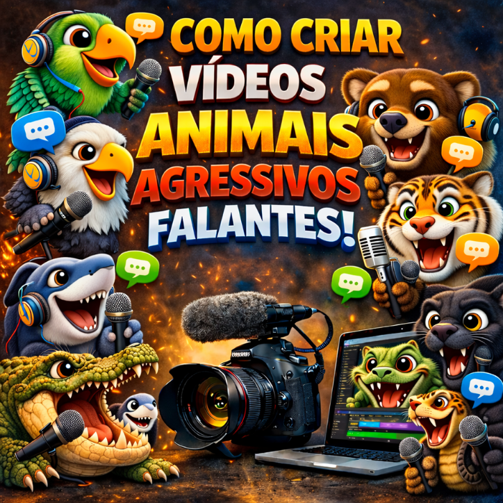 Como Criar Vídeos de Animais Agressivos Falantes (1)