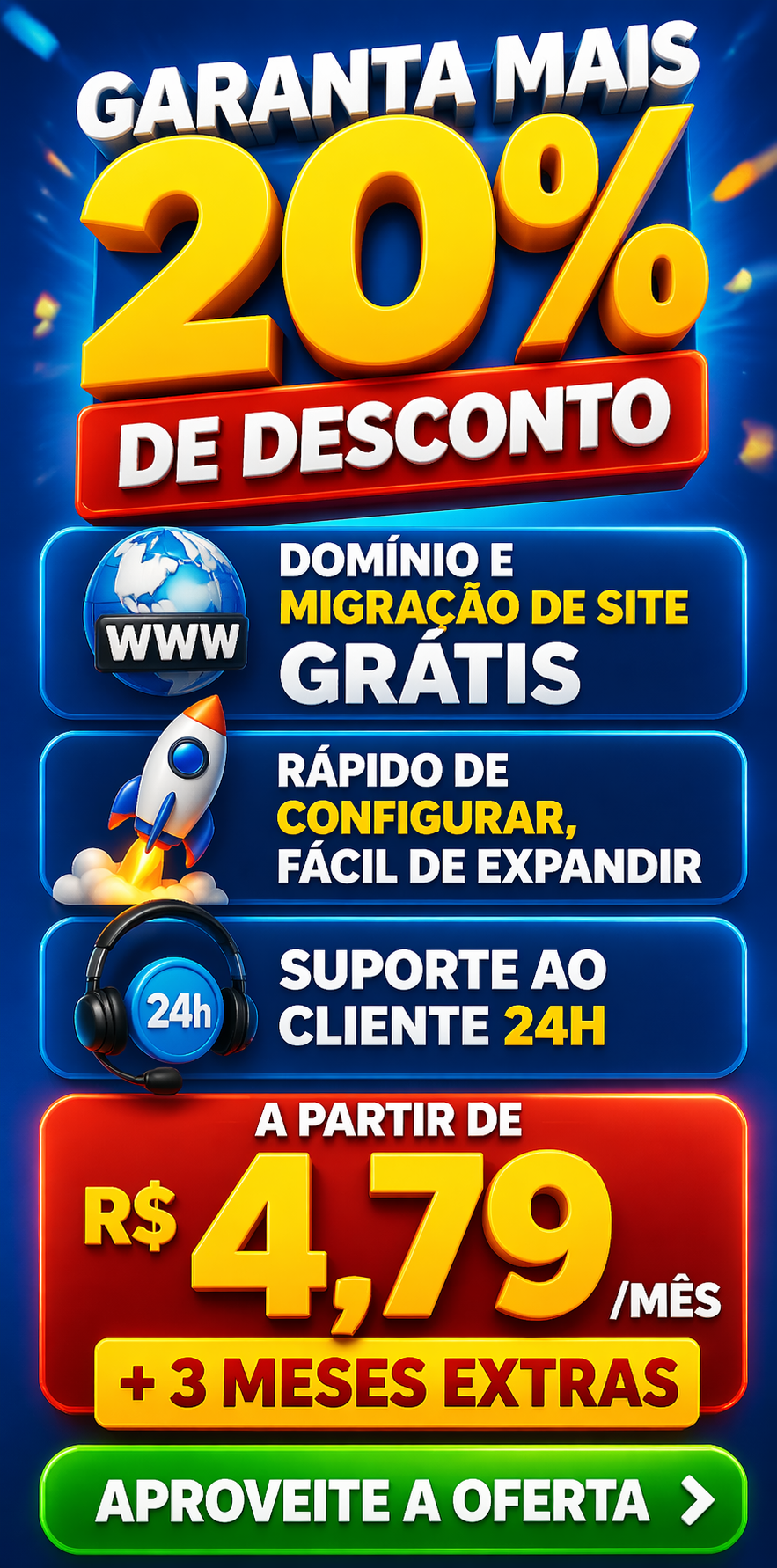 Domínio e Migração de Sites Grátis